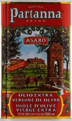 Partanna Brand Asaro Olive Oil Extra Virgin Sicily - 17 Fl. Oz. - Image 3