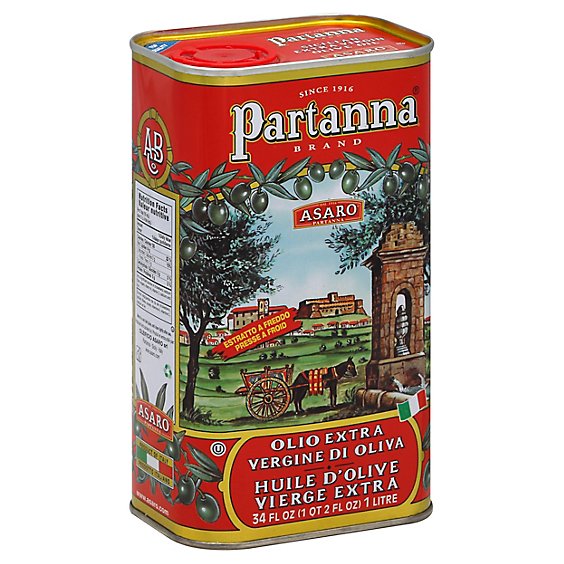 Partanna Brand Asaro Olive Oil Extra Virgin - 34 Fl. Oz.