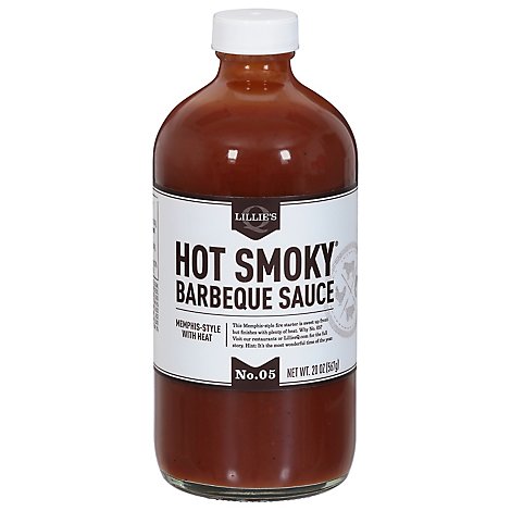 Lillies Q Sauce Barbeque Hot Smoky - 21 Fl. Oz.