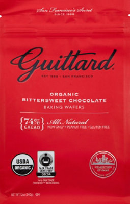 Guittard Baking Wafers Organic Bittersweet Chocolate - 12 Oz - Image 2