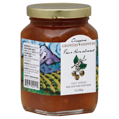 Oregon Growers Fruit Spread Pear Hazelnut - 12 Oz - Image 1