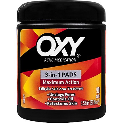 Oxy Acne Medication Rapid Treatment Maximum Action 3-in-1 Pads - 90 Count - Image 2