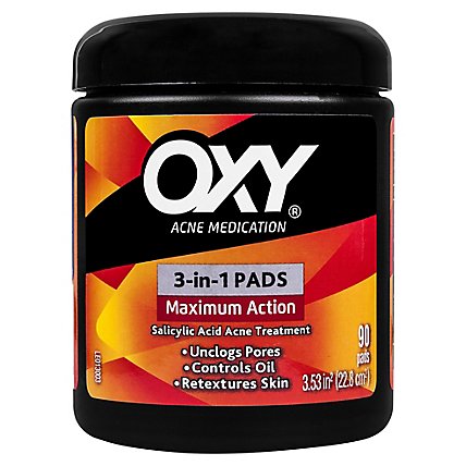 Oxy Acne Medication Rapid Treatment Maximum Action 3-in-1 Pads - 90 Count - Image 1