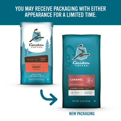 Caribou Coffee Caramel Hideaway Medium Roast Ground Coffee Bag - 11 Oz - Image 4