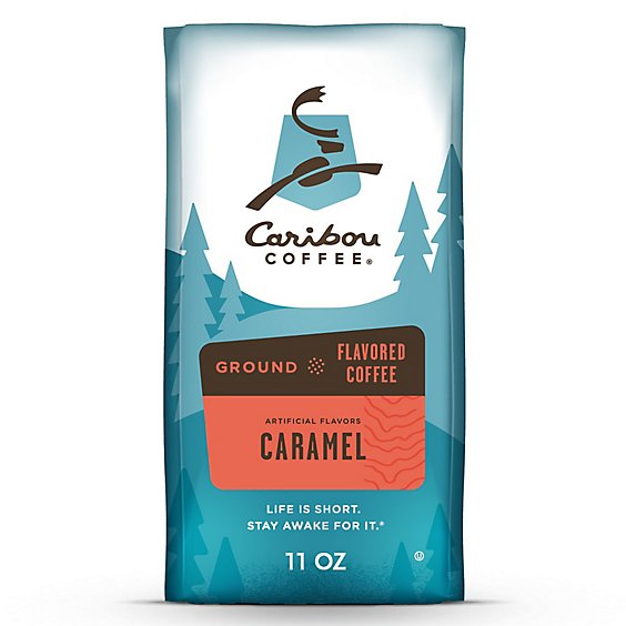 Caribou Coffee Caramel Hideaway Medium Roast Ground Coffee Bag - 11 Oz