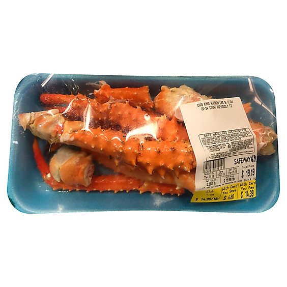 Seafood Service Counter Crab King Alaskan Leg & Claw Previously Frozen 20 to 24 Count - 5.00 LB