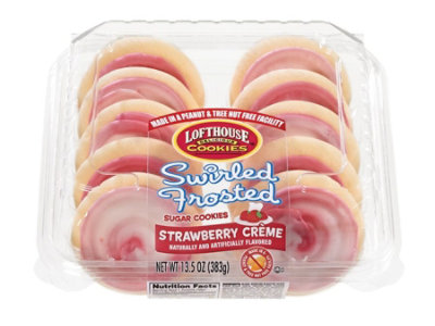 Cookie Frosted Strawberry Creme Swirled - Each