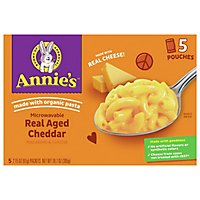 Annies Homegrown Mac & Cheese Microwavable with Real Aged Cheddar Box - 5-2.15 Oz - Image 3