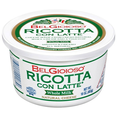 BelGioioso Fresh Ricotta Cheese  Whole Milk Cup - 16 Oz