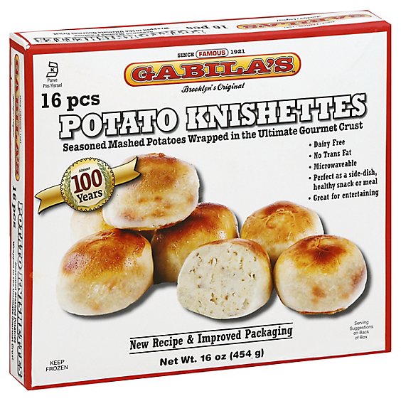 Gabilas Potato Knishettes Seasoned Mashed Potatoes 16 Count - 16 Oz