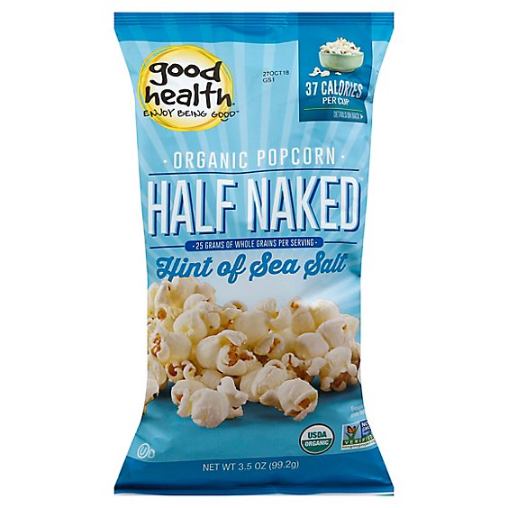 Good Health Half Naked Popcorn Organic Hint of Sea Salt - 3.5 Oz