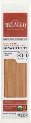 DeLallo Pasta Organic 100% Whole Wheat No. 4 Spaghetti Pack - 16 Oz - Image 2