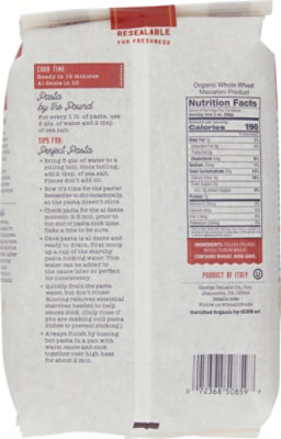 DeLallo Pasta Organic 100% Whole Wheat No. 87 Farfalle Bag - 16 Oz - Image 6