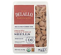 DeLallo Pasta Organic 100% Whole Wheat No. 91 Shells Bag - 16 Oz