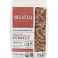 DeLallo Pasta Organic 100% Whole Wheat No. 27 Fusilli Bag - 16 Oz - Image 2