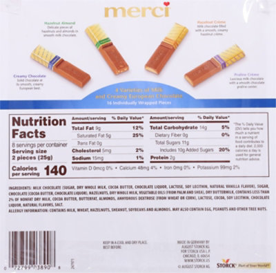 Merci Finest Assorted Milk Chocolate Candy Gift Box - 7.04 Oz - Image 5