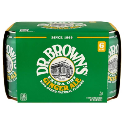 Dr Brown Soda-Cans-Ginger Ale - 6-12 Fl. Oz. - Image 2