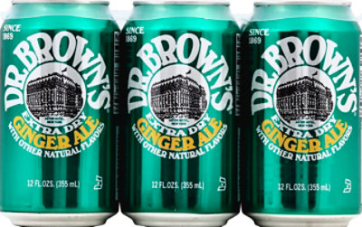 Dr Brown Soda-Cans-Ginger Ale - 6-12 Fl. Oz. - Image 1