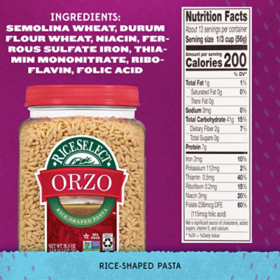 RiceSelect Orzo Pasta In Jar - 26.5 Oz - Image 6