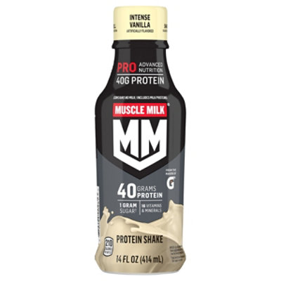 MUSCLE MILK Pro Series 40 Mega Protein Shake Intense Vanilla - 14 Fl. Oz. - Image 3