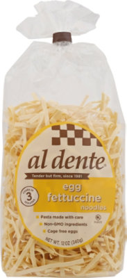 Al Dente Pasta Artisanal Fettuccine Noodles Egg - 12 Oz - Image 1