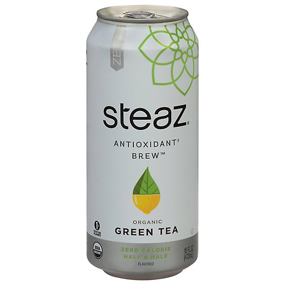 steaz Iced Green Tea Zero Calorie Half & Half Green Tea with Lemonade - 16 Fl. Oz.