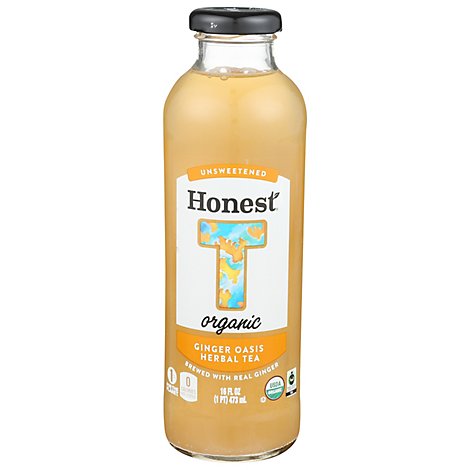 Honest Organic Tea Herbal Iced Gluten Free Ginger Oasis - 16 Fl. Oz.