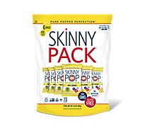 SkinnyPop Popped Popcorn White Cheddar 100 Calorie Skinny Pack - 6 Count