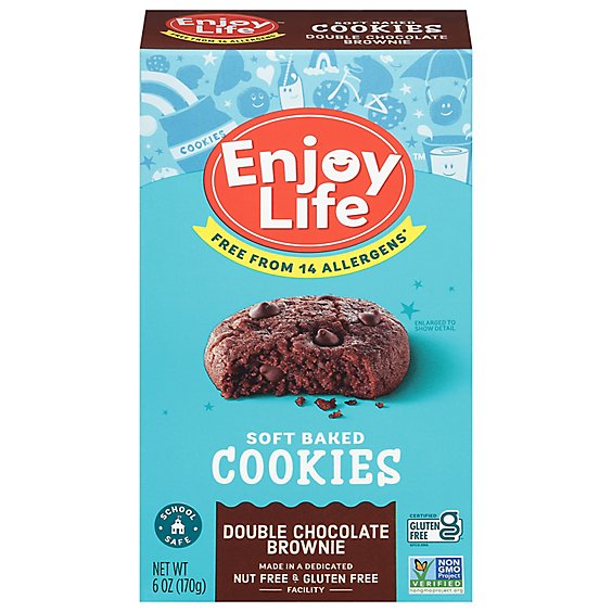 enjoy life Cookies Soft Baked Double Chocolate Brownie - 6 Oz