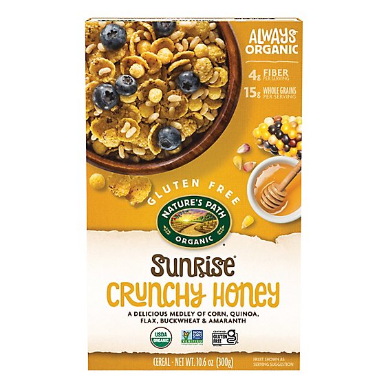 Nature's Path Organic Sunrise Crunchy Honey Gluten Free Breakfast Cereal - 10.6 Oz