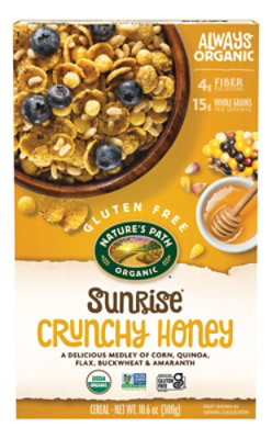 Nature's Path Organic Sunrise Crunchy Honey Gluten Free Breakfast Cereal - 10.6 Oz