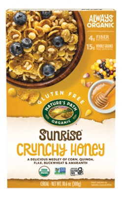 Nature's Path Organic Sunrise Crunchy Honey Gluten Free Breakfast Cereal - 10.6 Oz - Image 1
