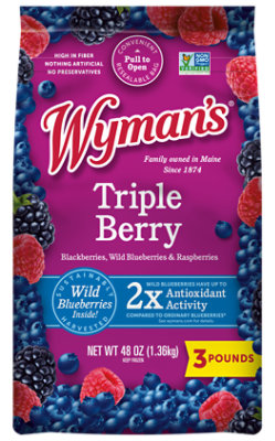 Wymans Triple Berry Blend Fresh Frozen - 3 Lb