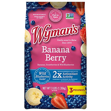 Wymans Berries Wild Strawberries & Banana Slices - 3 Lb - Image 2