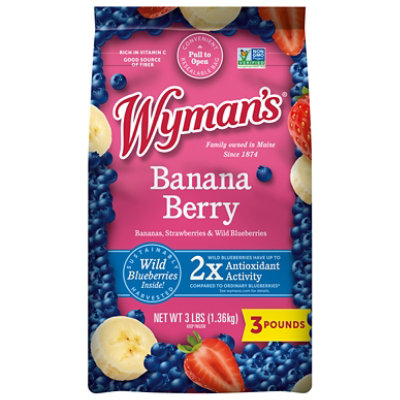 Wymans Berries Wild Strawberries & Banana Slices - 3 Lb - Image 1