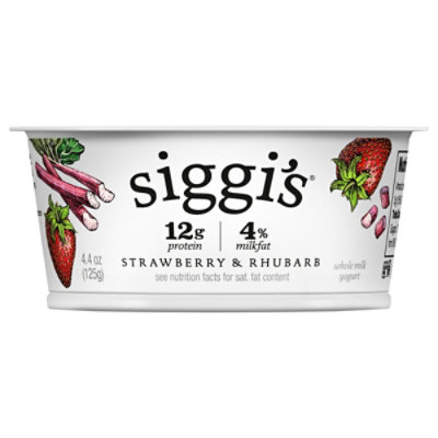 siggi's Strawberry And Rhubarb Icelandic Skyr Whole Milk Yogurt - 4.4 Oz - Image 3