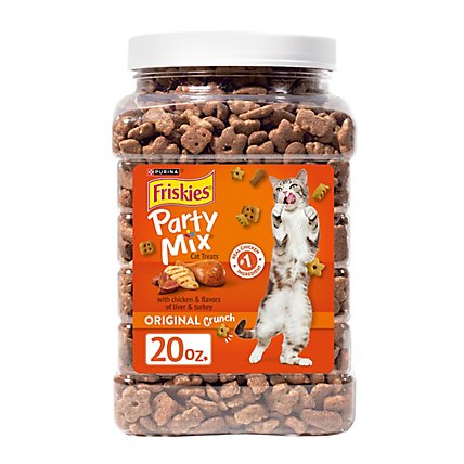 Purina Friskies Cat Treats Party Mix Chicken Lovers Crunch - 20 Oz - Image 1