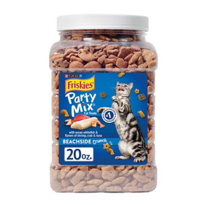 Purina Friskies Party Mix Ocean Whitefish And Flavors Of Shrimp Cat Treats - 20 Oz - Image 1