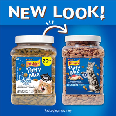 Purina Friskies Party Mix Ocean Whitefish And Flavors Of Shrimp Cat Treats - 20 Oz - Image 1