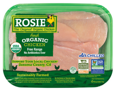 ROSIE Organic Chicken Breast Boneless Skinless Thin Sliced - 1.25 LB