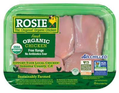 ROSIE Organic Chicken Thighs Boneless Skinless - 1.25 LB