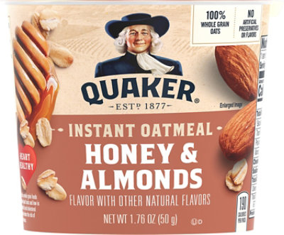 Quaker Oatmeal Instant Honey & Almonds - 1.76 Oz - Image 2