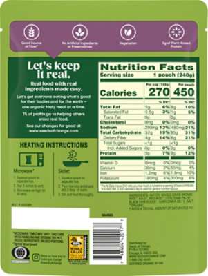 SEEDS OF CHANGE Ready To Heat Organic Brown And Red Rice with Chia And Kale Pouch - 8.5 Oz - Image 7