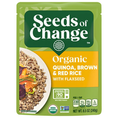 SEEDS OF CHANGE Organic Quinoa Brown & Red Rice With Flaxseed Pouch - 8.5 Oz - Image 2