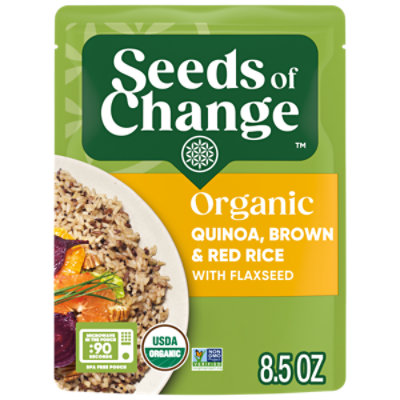 Seeds of Change Organic Quinoa Brown & Red Rice With Flaxseed Pouch - 8.5 Oz