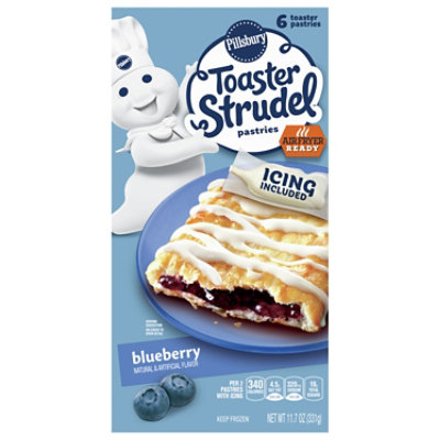 Pillsbury Toaster Strudel Pastries Blueberry 6 Count - 11.7 Oz - Image 1
