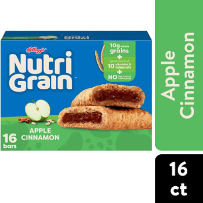 Nutri-Grain Soft Baked Breakfast Bars Apple Cinnamon Kids Snacks 16 Count - 20.8 Oz - Image 1