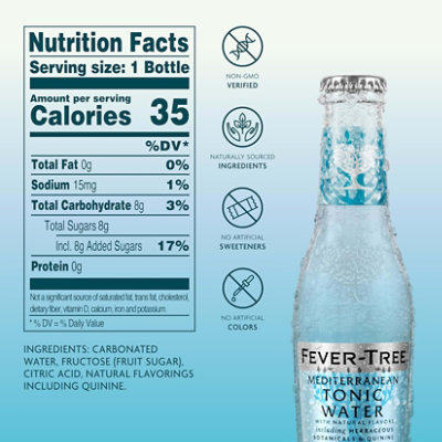Fever Tree Mediterranean Tonic Water - 4-6.8 Fl. Oz. - Image 2