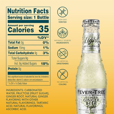 Fever-Tree Ginger Beer Light Soda - 4-6.8 Fl. Oz. - Image 2