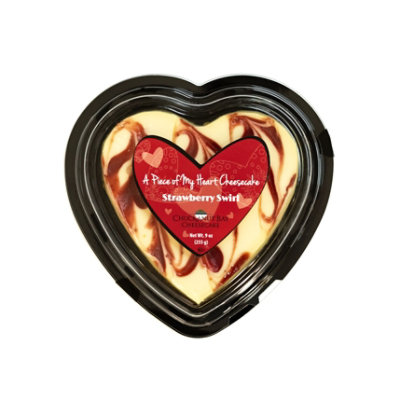 Cake Cheesecake Strawberry Heart Shaped - Each